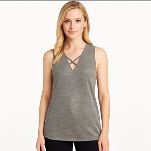 BAR Ill Silver Gray Shimmery Tank Top Size M